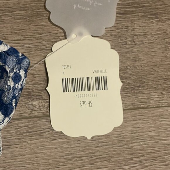 NWT Altar'd State White and Blue Lace Dress Size Medium - Picture 5 of 5